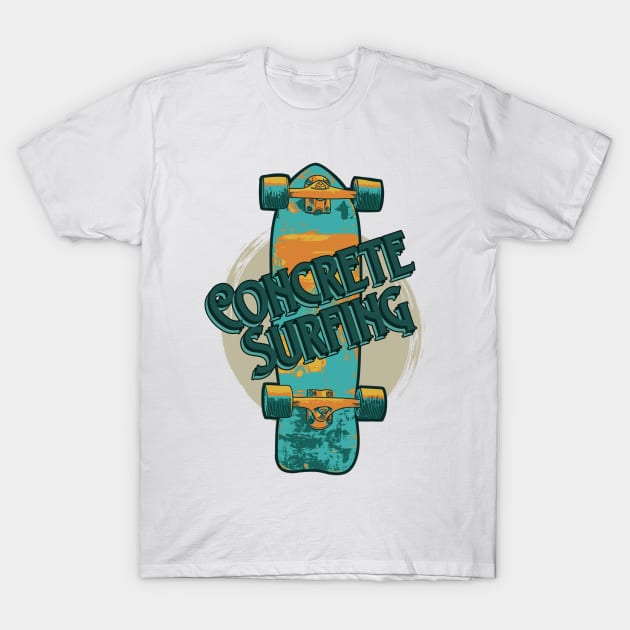 Concrete Surfing T-Shirt by The Jhaku